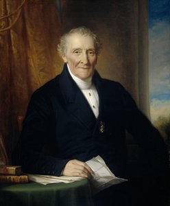 Rodolphe le Chevalier (1777-1865), Amsterdamer Kaufmann und einer der drei Gründer der Holland Railroad Company von Jan Adam Kruseman