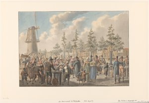 Der Fischmarkt in Rotterdam, 1816