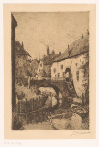 Ansicht einer Brücke bei den Zusters van Orthenpoort in Den Bosch