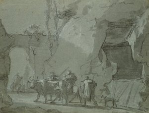 Hirten vor einem Torbogen, ca. 1650-52