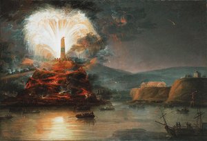 Feuerwerk in Kaniow zu Ehren von Katharina II. von Jan Bogumil Plersch