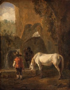 Ein trinkendes Pferd von Jan Both