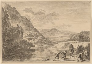 Fischer am Tiber, in der Nähe des Soracte von Jan Both