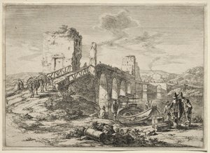 Die Molle-Brücke über den Tiber von Jan Both