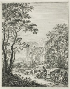 Der Ochsenkarren, aus Aufrechte italienische Landschaften