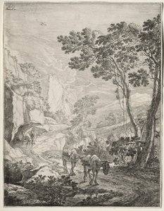 Die zwei Maultiere. Rocca Aquatico bei Ancona