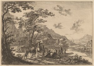 Blick auf den Tiber in der Campagna