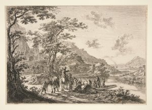 Blick auf den Tiber in der Campagna