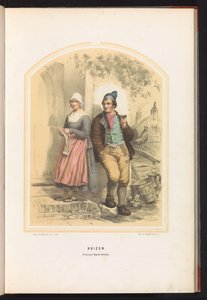 Tracht von Huizen in Nord-Holland, 1857 von Jan Braet von Uberfeldt