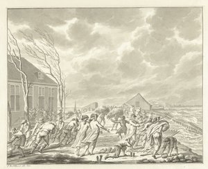 Die Überschwemmung des Diemerzeedijk bei Amsterdam, 1776