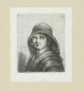 Junge Frau mit Kapuze von Jan Chalon