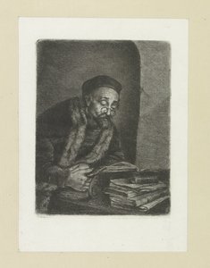 Mann hinter einem Schreibtisch von Jan Chalon