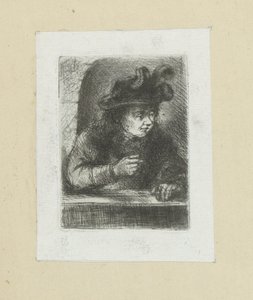 Mann bei einer Balustrade von Jan Chalon