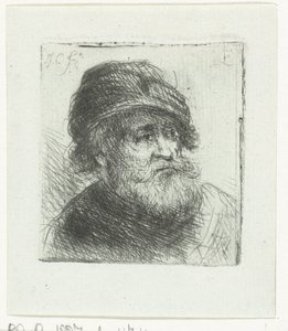Alter Mann mit Turban von Jan Chalon