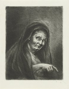 Alte Frau von Jan Chalon