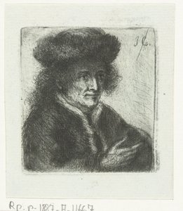 Erwachsener Mann mit Pelzmütze