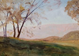 Landschaft aus Massandra. Von einer Reise nach Krim von Jan Ciągliński