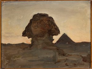 Sphinx bei Mondschein. Aus der Reise nach Ägypten von Jan Ciągliński