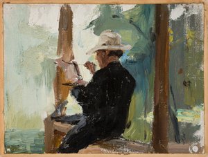Sänger Jerszow beim Malen