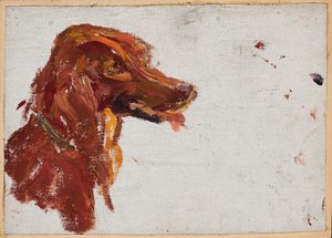 Studie des Kopfes eines Hundes von Fürst Golizyn. Marjino von Jan Ciągliński