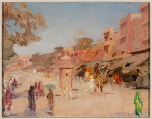 Straße in Jaipur. Aus einer Reise nach Indien von Jan Ciągliński
