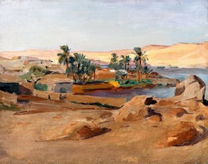 Der Nil bei Assuan. Von der Reise nach Ägypten von Jan Ciągliński