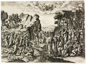 Moses schlägt auf den Felsen