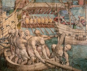 Galeerensklaven. (Detail) von Jan Cornelisz. Vermeyen