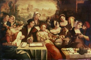 Der verlorene Sohn beim Festen mit Huren