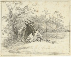 Liegende Ziege von Jan Dasveldt