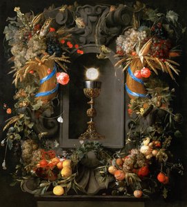 Eucharistie im Früchtekranz von Jan Davidsz de Heem