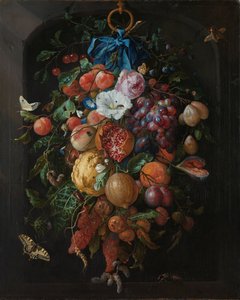 Girlande aus Früchten und Blumen von Jan Davidsz de Heem
