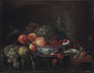 Kleines Früchtestillleben in einer Wan-Li-Schale