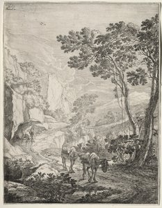 Die zwei Maultiere. Rocca Aquatico bei Ancona
