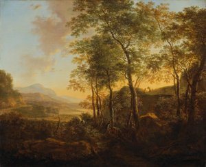 Bewaldeter Hang mit Aussicht, ca. 1645