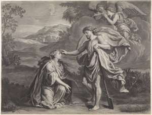 Christus erscheint als Gärtner Maria Magdalena (Noli me tangere) von Jan Edelinck (possibly)