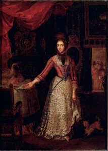 Porträt von Anna Maria Luisa de Medicis. Gemälde von Jan Frans Van Douven. Galleria Palatina, Galleria degli Uffizi, Florenz von Jan Frans Douven