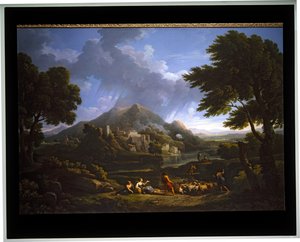 Landschaft Ein Gewitter in der Campagna von Jan Frans van (1662 1749) Bloemen