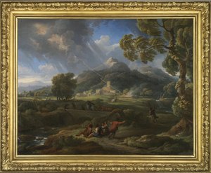 Hurrikan in der römischen Landschaft von Jan Frans van Bloemen