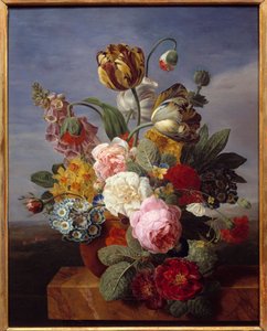 Blumen in einer Vase. Gemälde von Jan Frans Van Dael (1764-1840) 1810