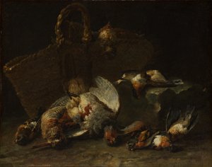 Ein Korb und Vögel