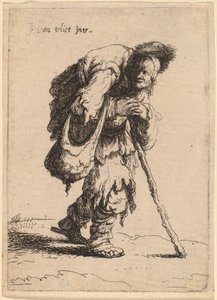 Bettler trägt eine Frau auf seinem Rücken, 1632