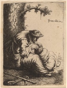 Bettlerin, die einen Jungen entfloht, 1632