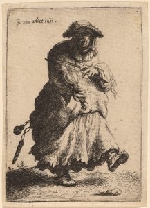 Bettlerin spielt Geige, 1632 von Jan Georg van Vliet