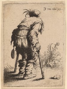 Bettler mit zwei Krücken, 1632 von Jan Georg van Vliet