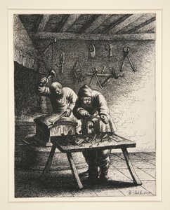 Schlosser, aus einer Serie von 18 Handwerken und Berufen