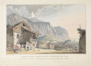 Ansicht der Umgebung von Bex in der Schweiz