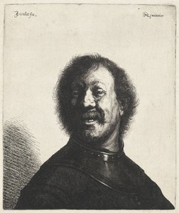 Lachender Mann mit Halskrause von Jan Gillisz. van Vliet
