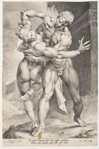 Ein Römer entführt eine Sabinerin von Jan Harmensz. Muller