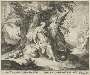 Hagar und Ismael in der Wüste